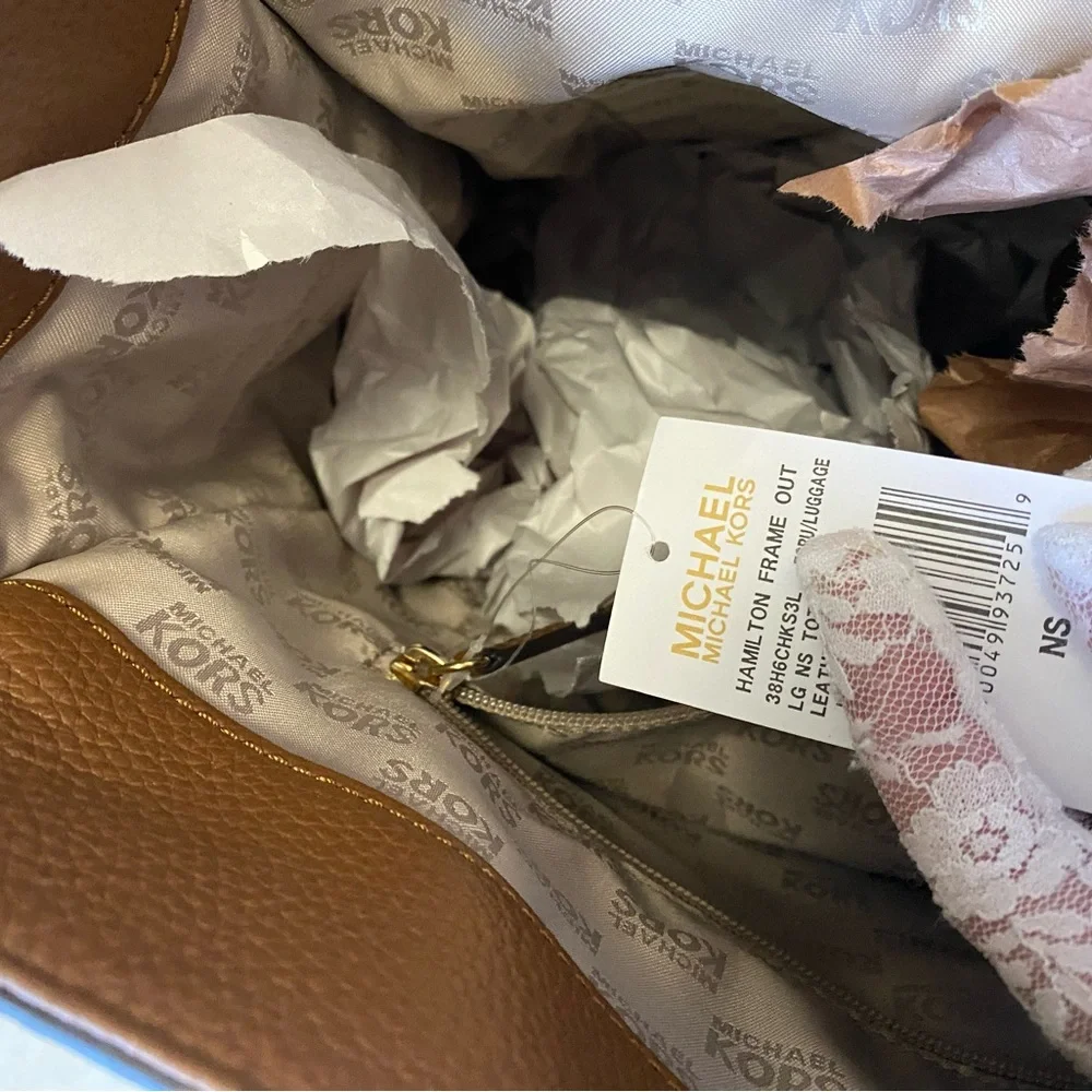 Michael Kors Tan and Cream Tote Bag